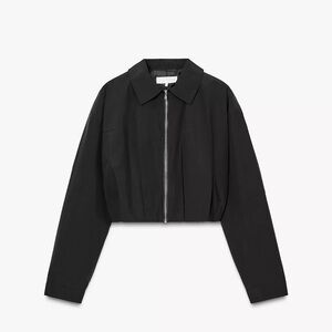 Zara New PLEATED CROPPED JACKET
